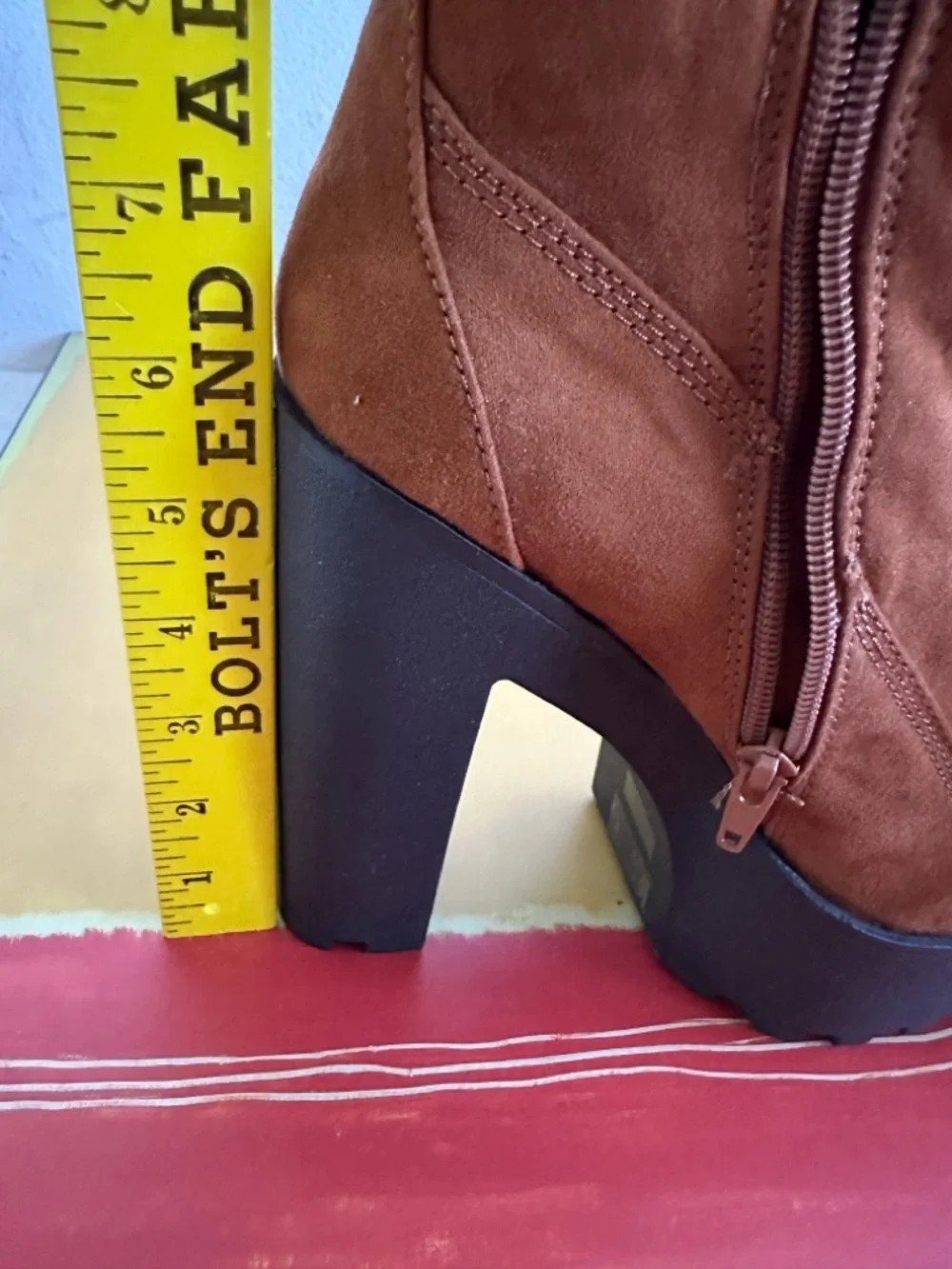 BAMBOO Faux Fur Platform Boots Size 7.5 But Fits 6.5